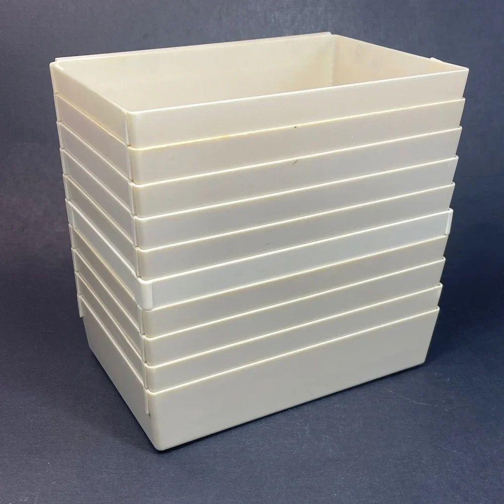 VTG Rubbermaid 2916 Interlocking Drawer Organizer Tray Set 10 Almond Beige